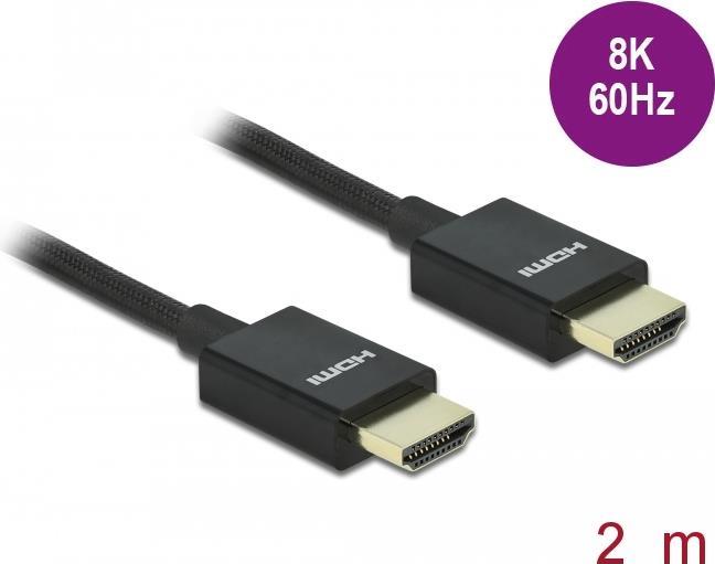 Delock Cavo HDMI coassiale ad alta velocità 48 Gbps 8K 60Hz 2,0 m