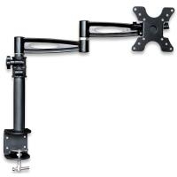 Manhattan - Befestigungskit (Spannbefestigung für Tisch) - LCD Monitor Arm für 1 Monitor, zweifach schwenkbarer Arm - Schwarz - Bildschirmgröße: 33 - 48.3 cm (13 - 48,30cm (19)) - Montageschnittstelle: 100 x 100 mm (423786)