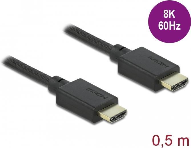 Delock Cavo HDMI ad alta velocità 48 Gbps 8K 60Hz 0,5m